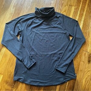 Eddie Bauer Women's M Funnel Neck Pullover Charcoal UPF 50 Moisture Wicking NWT